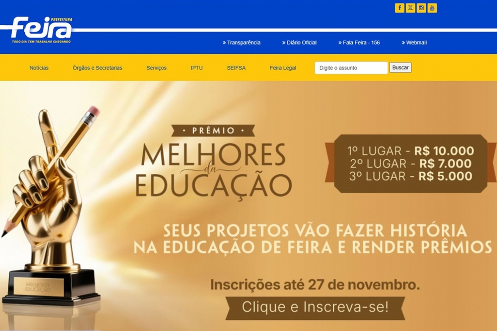 Conheça as categorias do prêmio que vai dar R$ 10 mil para práticas educacionais em Feira de Santana